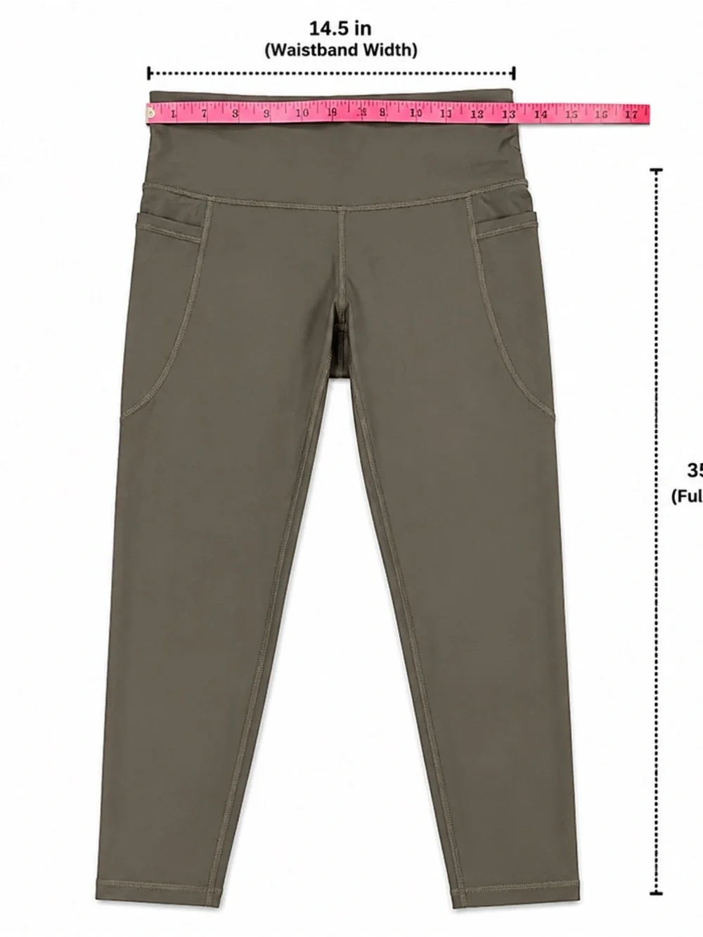 Old Navy Active Powersoft High Rise Pocket Leggings Gray Medium